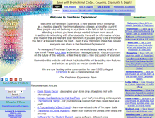 Tablet Screenshot of freshmanexperience.com